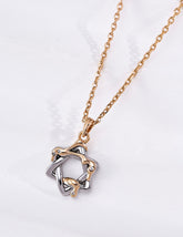 Unique Star Intertwined Zircon Necklace | S925 Sterling Silver Vintage Style