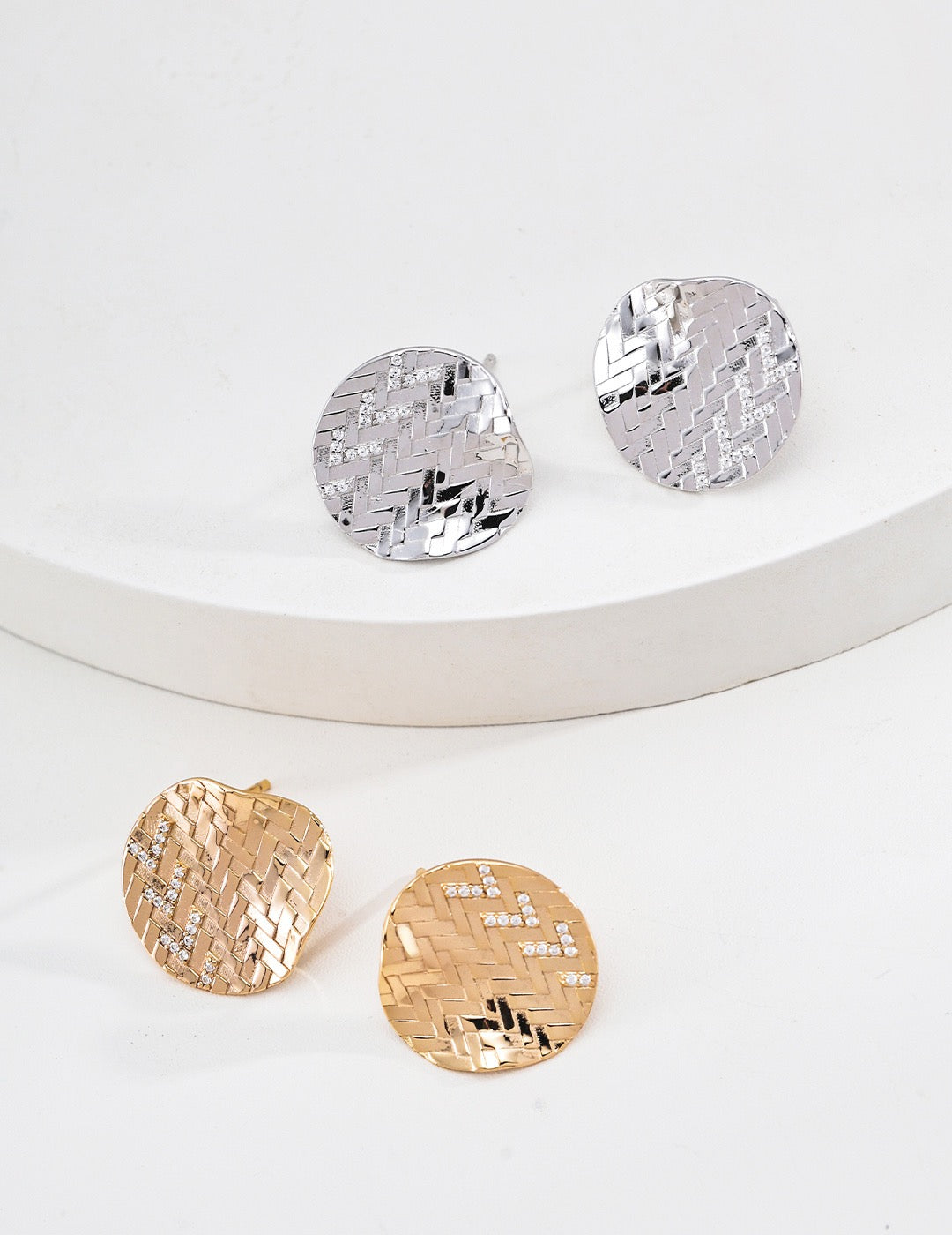S925 Sterling‑Silver Designer‑Style Cubic Zirconia Earrings