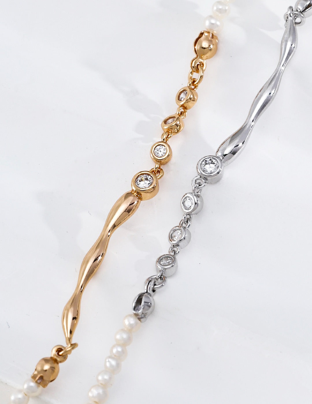 Ins Style Multi Drop Zircon Necklace, S925 Sterling Silver Layered Pendant Necklace