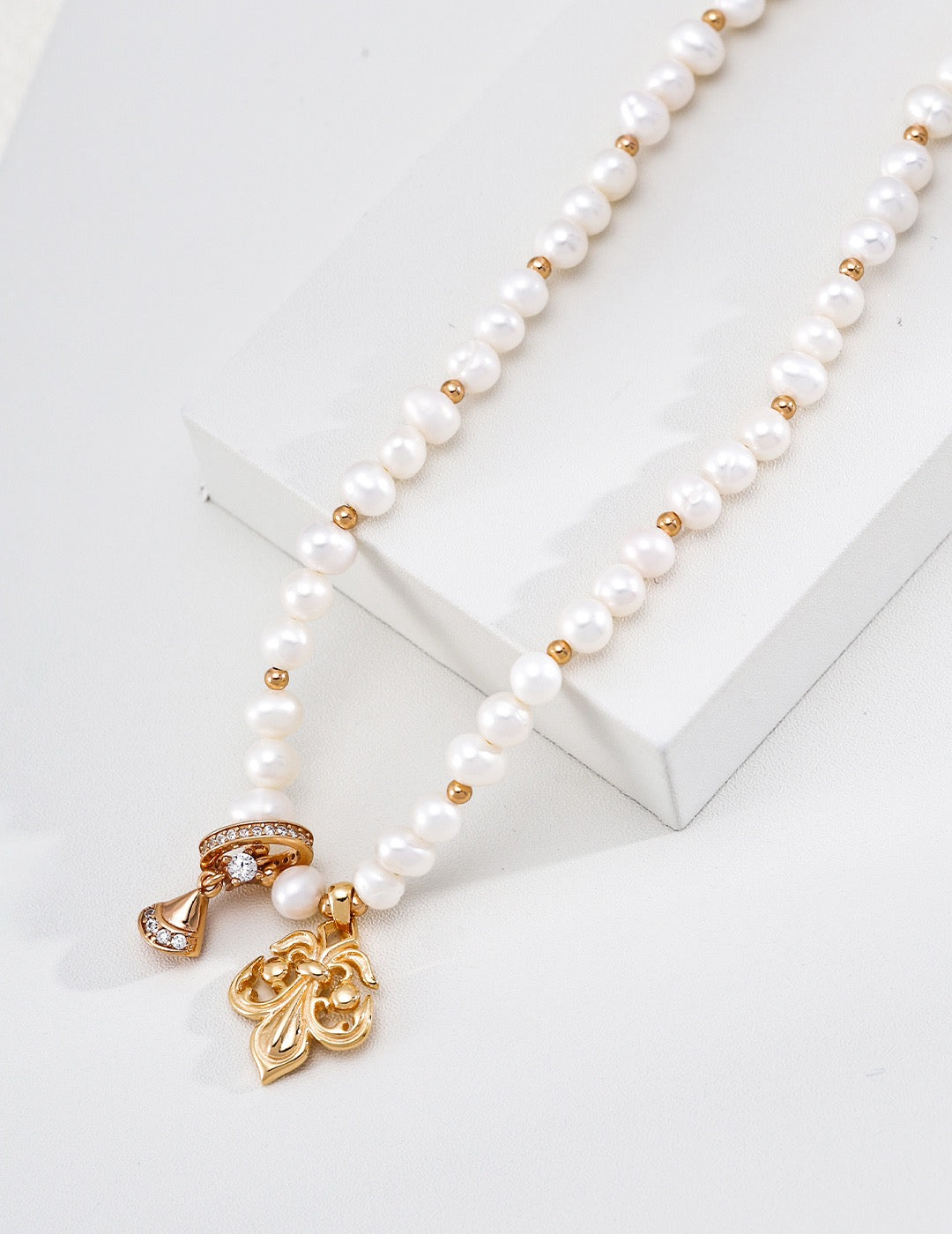 S925 Sterling‑Silver Fashion‑Forward Natural Pearl Necklace, Unique Designer‑Style Choker