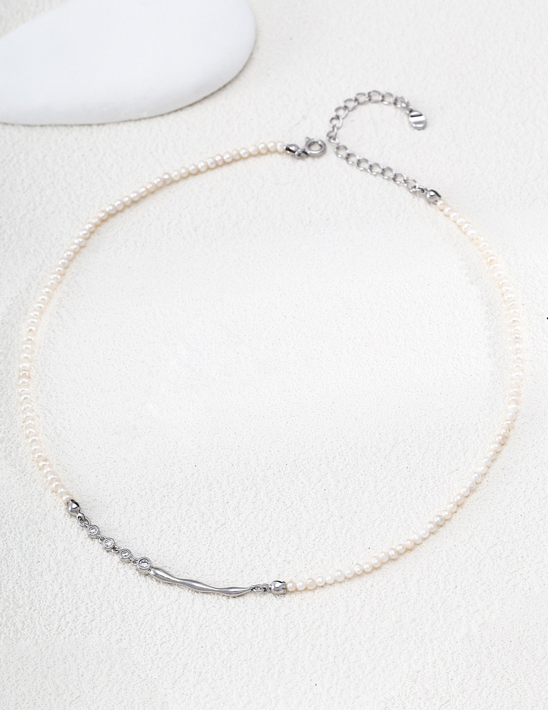 Ins Style Multi Drop Zircon Necklace, S925 Sterling Silver Layered Pendant Necklace