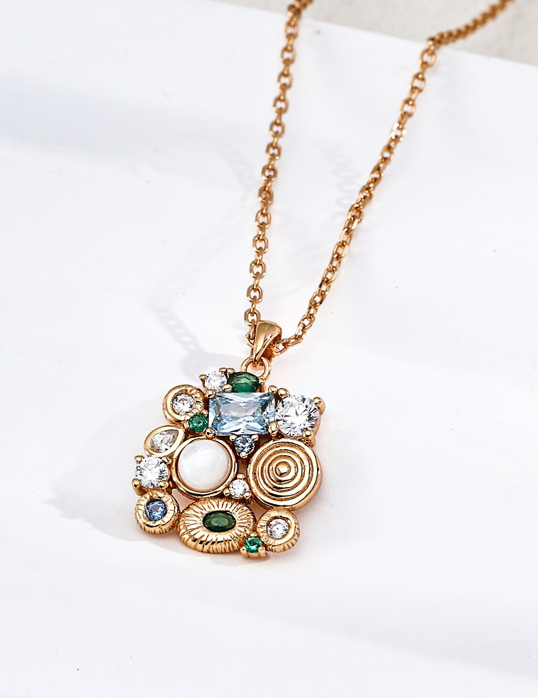 Forest Heartbeat S925 Sterling Silver Cubic Zirconia Adjustable Necklace