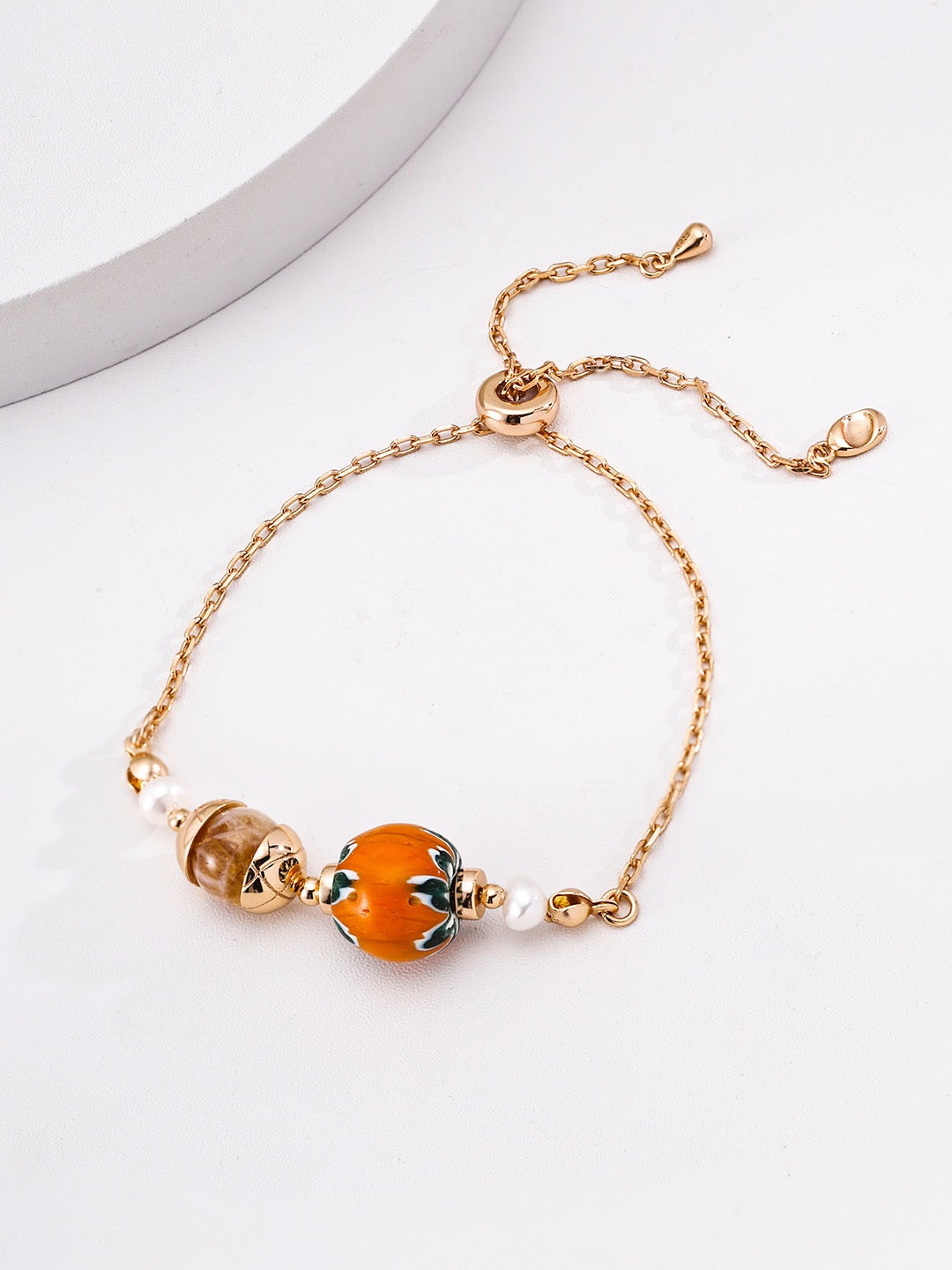 Pearl & Nepalese Handblown Glass Bracelet