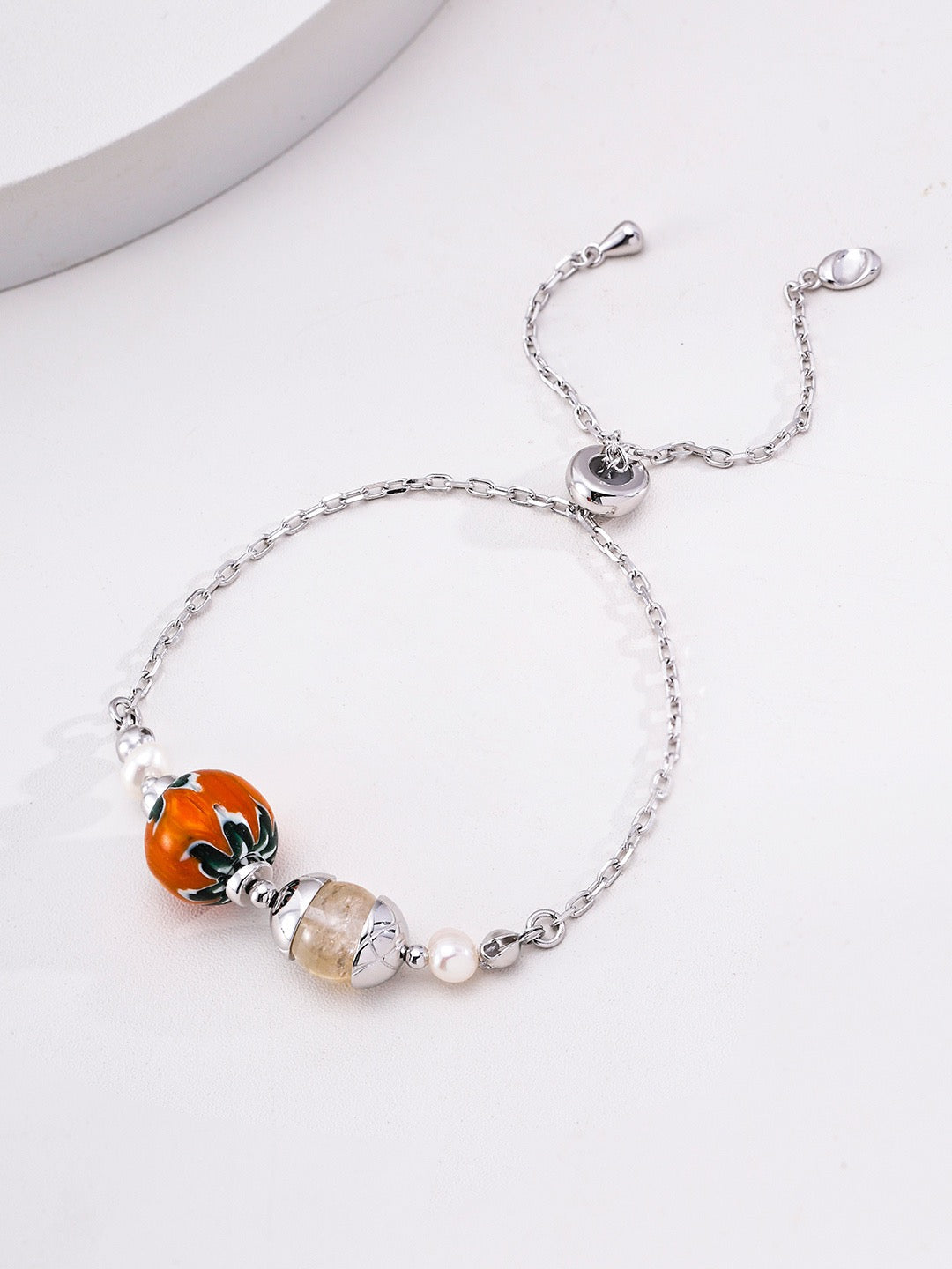 Pearl & Nepalese Handblown Glass Bracelet