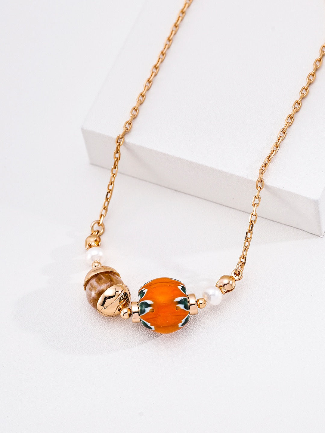 Pearl & Nepalese Handblown Glass Bracelet