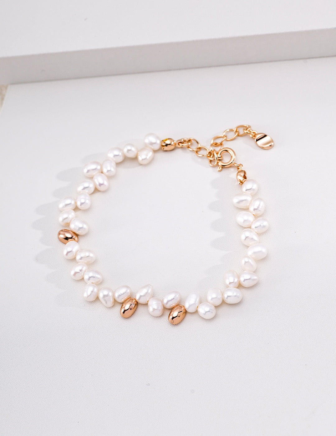 Minimalist S925 Sterling Silver Bracelet with Natural Pearls
