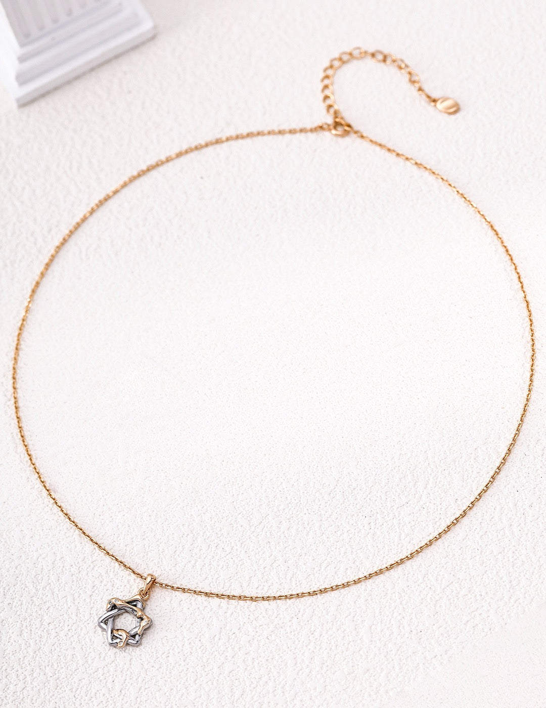 Unique Star Intertwined Zircon Necklace | S925 Sterling Silver Vintage Style