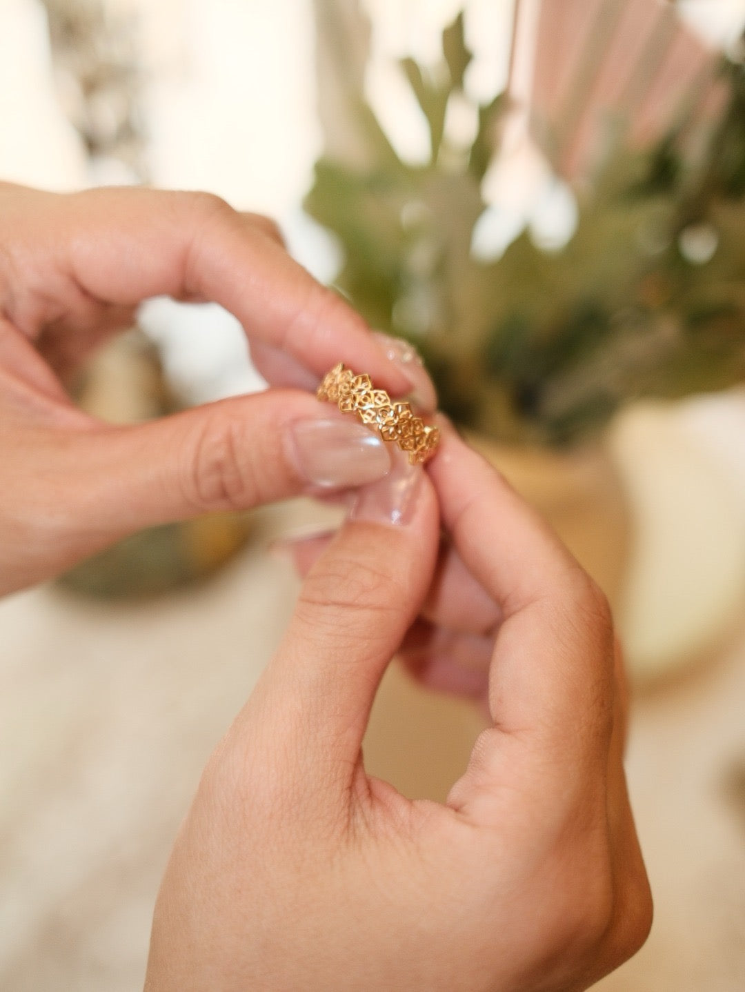 nterlocking Pattern Series Ring. Modern‑interpreted traditional motifs crafted into a ring, honoring heritage while adorning you.