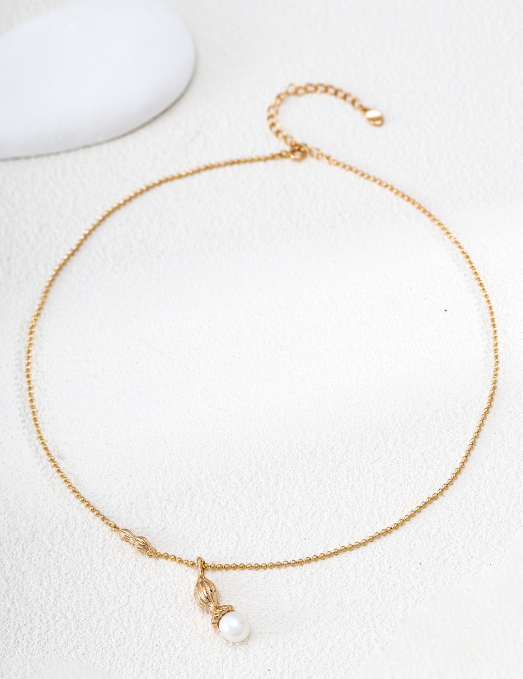 Peanut‑Gourd Natural Pearl Necklace | S925 Silver