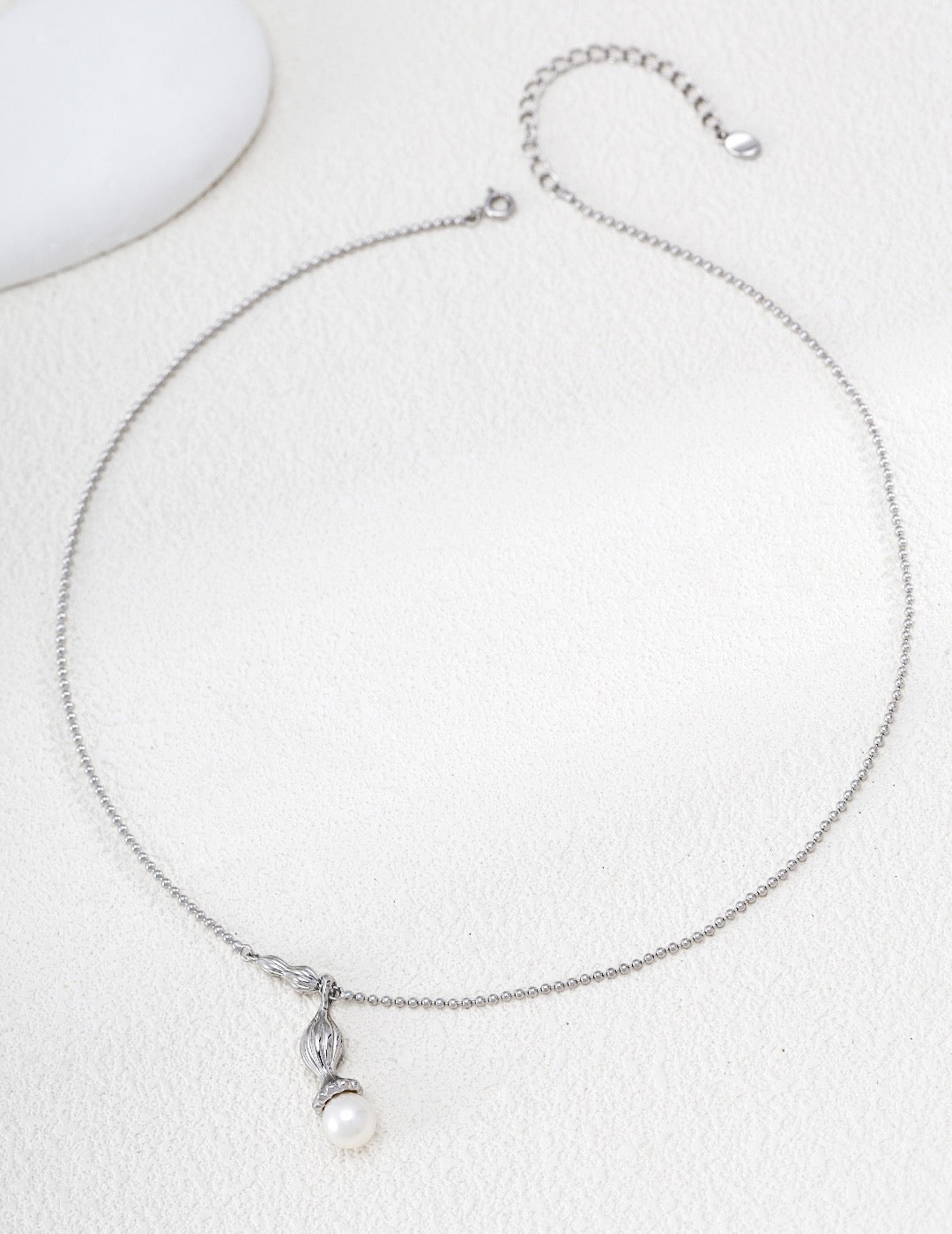 Peanut‑Gourd Natural Pearl Necklace | S925 Silver