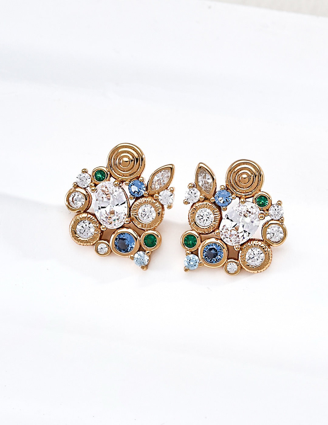 Zircon Earrings 【Forest Heartbeat】