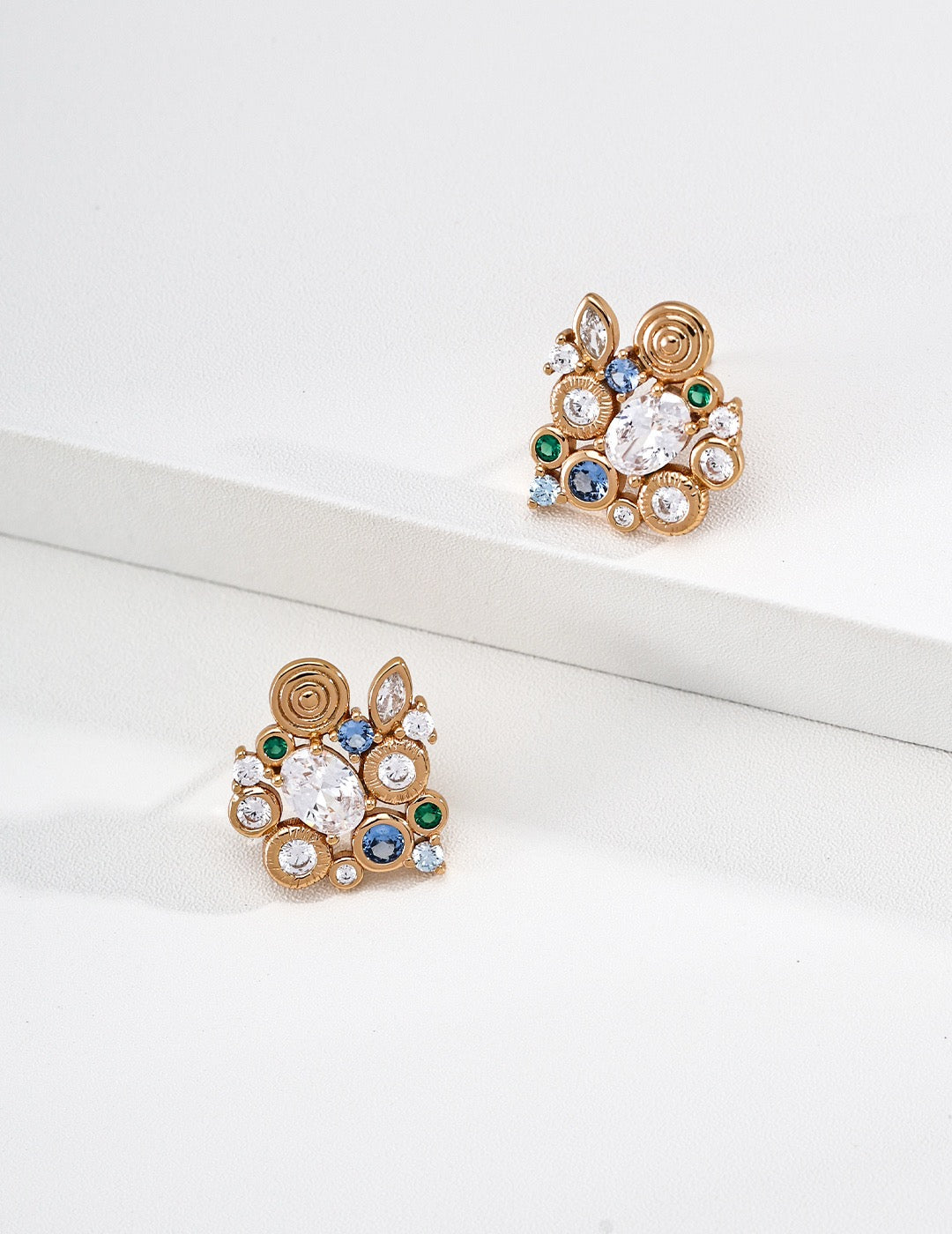 Zircon Earrings 【Forest Heartbeat】